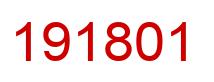 Number 191801 red image