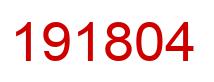 Number 191804 red image