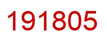 Number 191805 red image