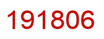 Number 191806 red image