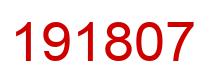 Number 191807 red image