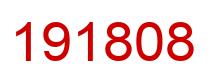 Number 191808 red image