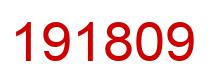 Number 191809 red image