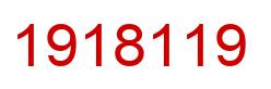 Number 1918119 red image
