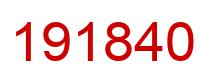 Number 191840 red image