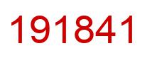 Number 191841 red image