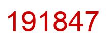 Number 191847 red image