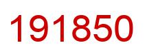 Number 191850 red image