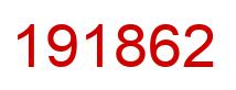 Number 191862 red image