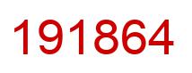 Number 191864 red image