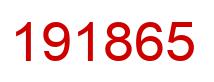 Number 191865 red image