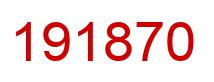 Number 191870 red image