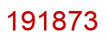 Number 191873 red image