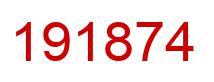 Number 191874 red image