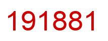 Number 191881 red image
