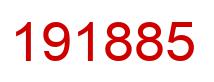 Number 191885 red image