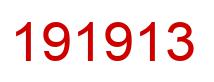 Number 191913 red image