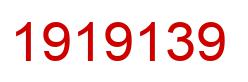 Number 1919139 red image