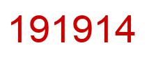 Number 191914 red image