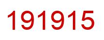 Number 191915 red image