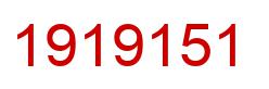 Number 1919151 red image