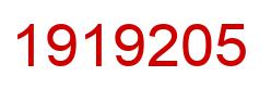 Number 1919205 red image