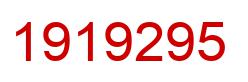 Number 1919295 red image