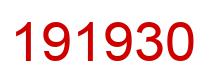 Number 191930 red image