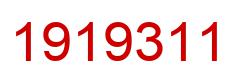 Number 1919311 red image