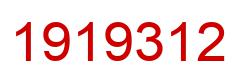 Number 1919312 red image