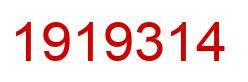 Number 1919314 red image