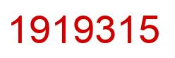 Number 1919315 red image