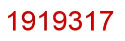 Number 1919317 red image