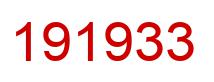 Number 191933 red image