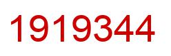 Number 1919344 red image
