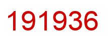 Number 191936 red image