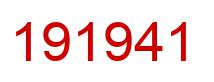 Number 191941 red image