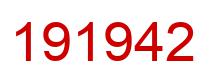 Number 191942 red image