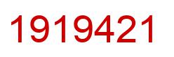 Number 1919421 red image