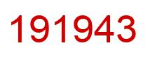 Number 191943 red image