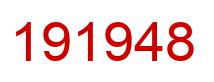 Number 191948 red image
