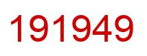 Number 191949 red image