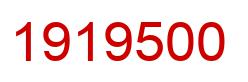 Number 1919500 red image