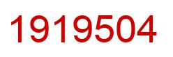 Number 1919504 red image