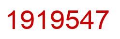 Number 1919547 red image