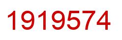 Number 1919574 red image