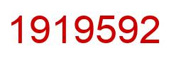 Number 1919592 red image
