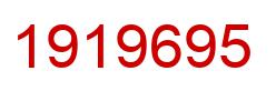 Number 1919695 red image