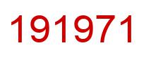 Number 191971 red image