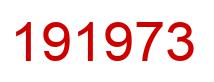Number 191973 red image